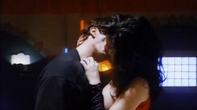 Striptease scenes from vampire movie