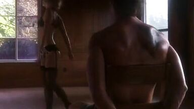 Luchy guy recieves lapdance