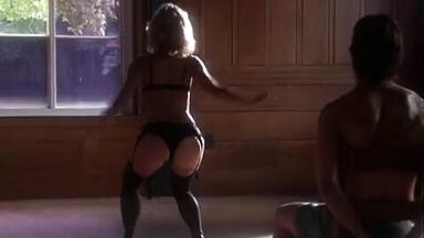 Luchy guy recieves lapdance