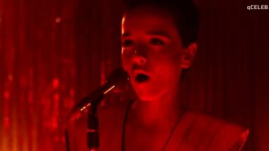 Magdalena Kolesnik flashing her tits