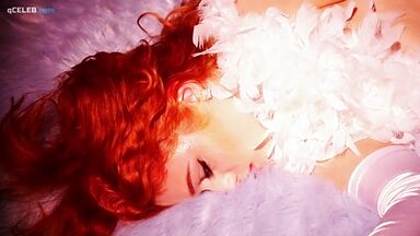 Redhead's erotic dance