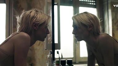 Elizabeth Debickie hot in The Burnt Orange Heresy