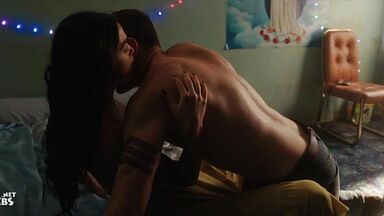 Passionate kisses and hugs with Melissa Barrera