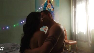 Passionate kisses and hugs with Melissa Barrera