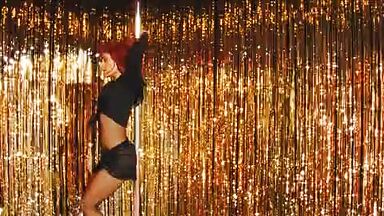 Lewd dance at the bar with a redhead