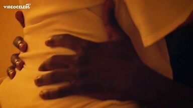 Hot kisses between a black guy and Dakota