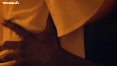 Hot kisses between a black guy and Dakota