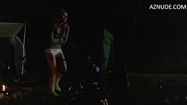 She leaves the tent because she is scared