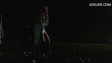 She leaves the tent because she is scared