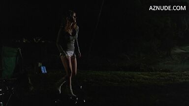 She leaves the tent because she is scared