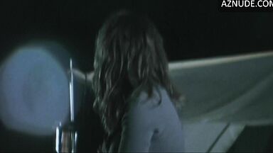 She leaves the tent because she is scared