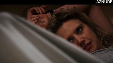 In black lingerie and full of sensuality