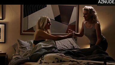 In black lingerie and full of sensuality