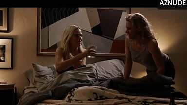 In black lingerie and full of sensuality