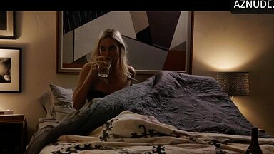 In black lingerie and full of sensuality