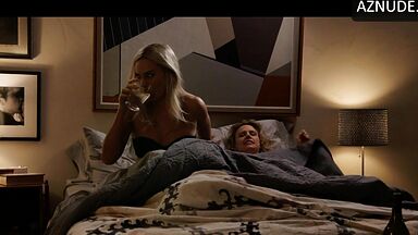 In black lingerie and full of sensuality