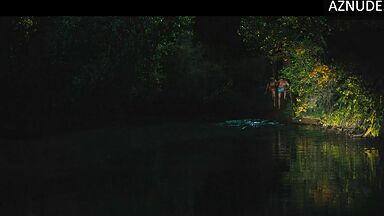 Margot Robbie caught swimming in the lake