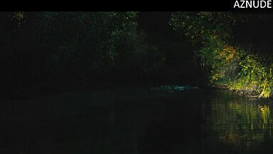 Margot Robbie caught swimming in the lake