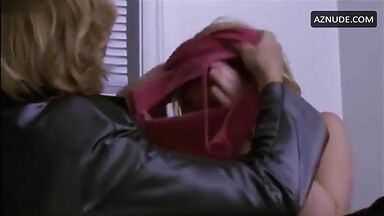 She's crying in the bathroom and only has her bra on