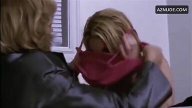 She's crying in the bathroom and only has her bra on