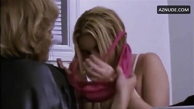 She's crying in the bathroom and only has her bra on