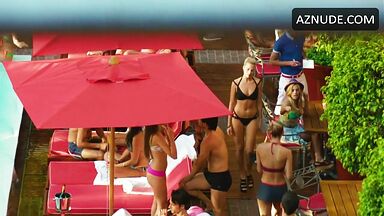 Swimsuit and kisses by the pool