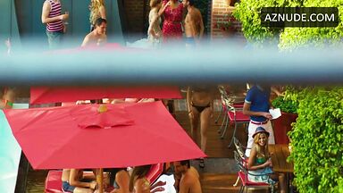 Swimsuit and kisses by the pool