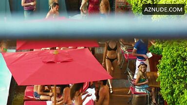 Swimsuit and kisses by the pool