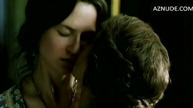 Passionate kiss between two women