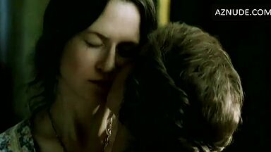 Passionate kiss between two women