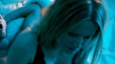 She rides the cock from behind