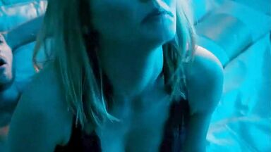 She rides the cock from behind