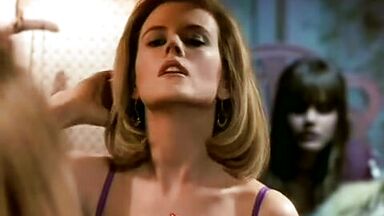 Nicole Kidman young and beautiful in purple lingerie