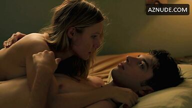He pushes her hard into the mattress
