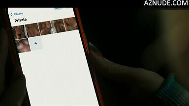 Pervert has pictures of her bare breasts on her phone