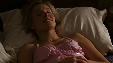 In underwear and in the shower is Kristen Bell