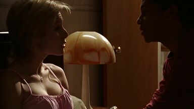 In underwear and in the shower is Kristen Bell