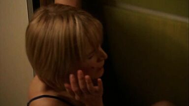 In underwear and in the shower is Kristen Bell