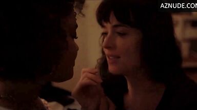 Kisses between a black woman and a white woman