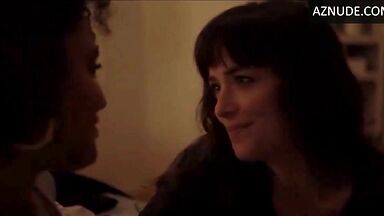 Kisses between a black woman and a white woman