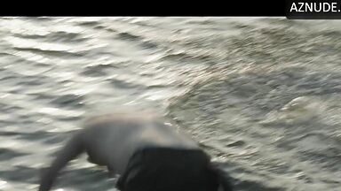 Jumping into the water after a platform