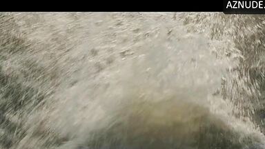 Jumping into the water after a platform
