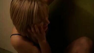 Kristen Bell with a bleeding lip and in pajamas