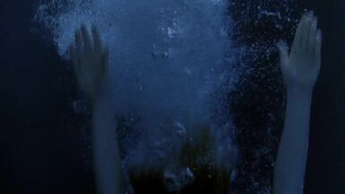 She jumps into the water naked