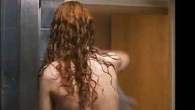 Curly comes out of the shower