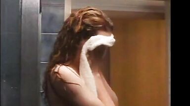 Curly comes out of the shower