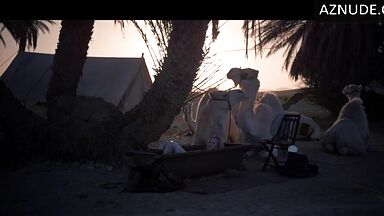She is wet in the desert