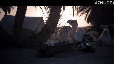 She is wet in the desert