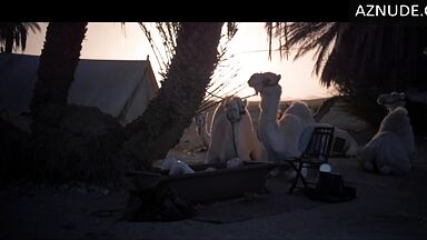 She is wet in the desert