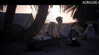 She is wet in the desert
